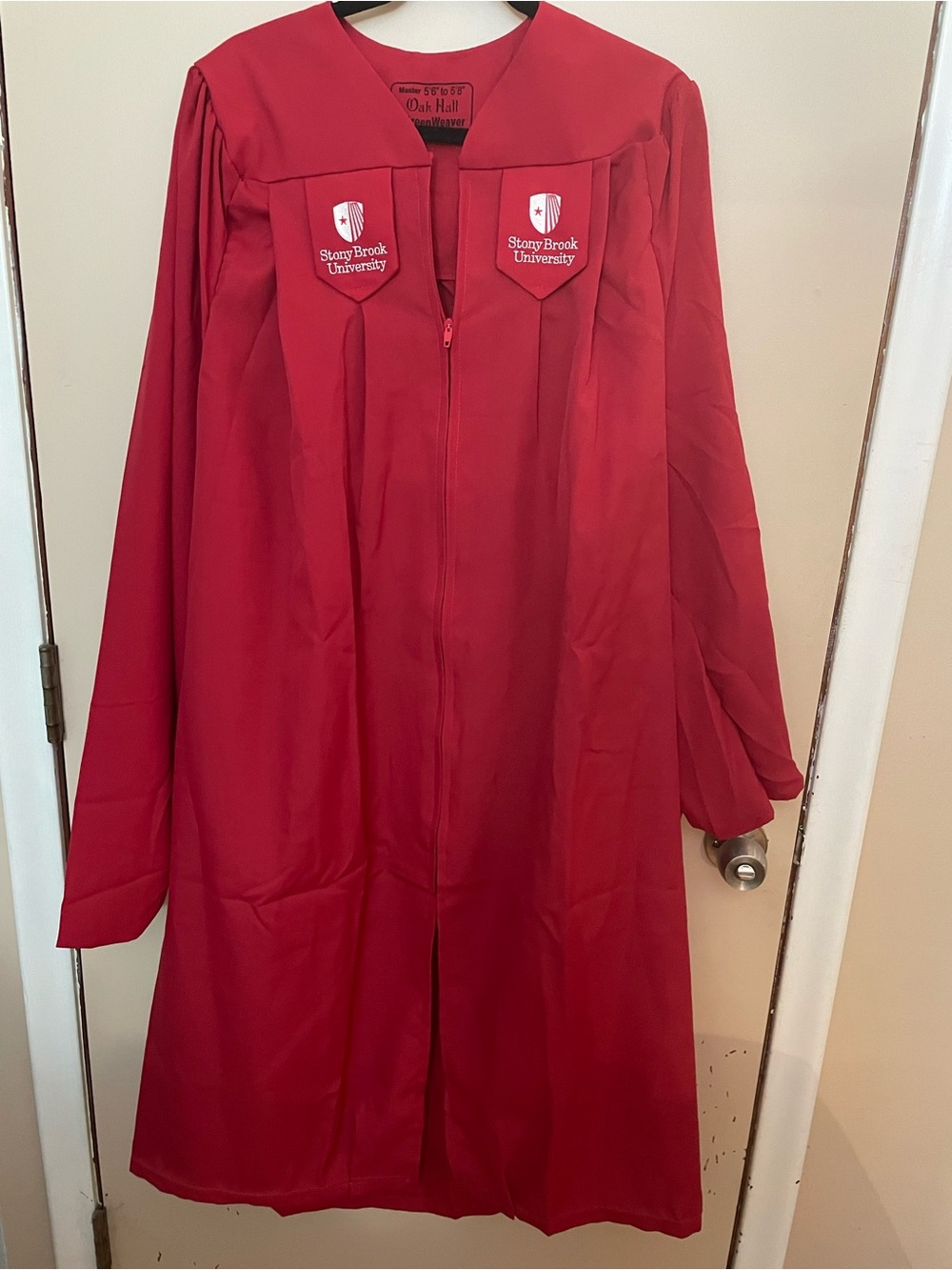 Stony Brook University Red Graduation Gown